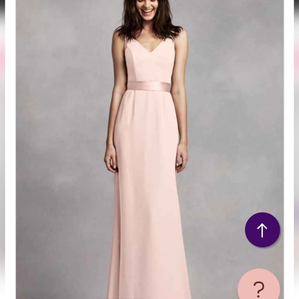 NEW WHITE by Vera Wang blush evening gown 14